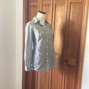 Mossimo Blue & White Striped Buttondown Shirt, Size S